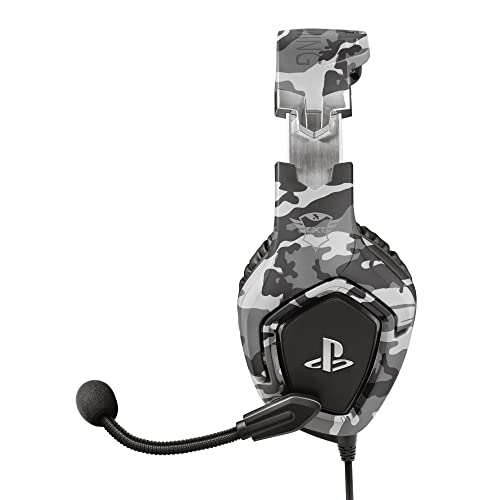 Trust GXT 488 Forze-G Gaming Headset for PS4 and PS5 – Officially Licensed with 50mm Drivers, Foldable Mic, Inline Remote, Grey