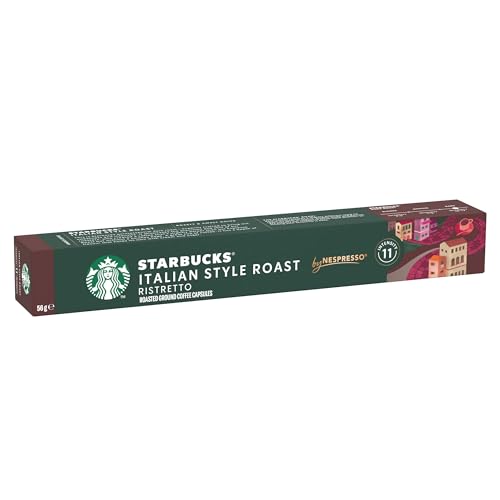 STARBUCKS Italian Style Roast von Nespresso, Dark Roast, 100 % Arabica-Kaffeekapseln, 6er-Pack 6