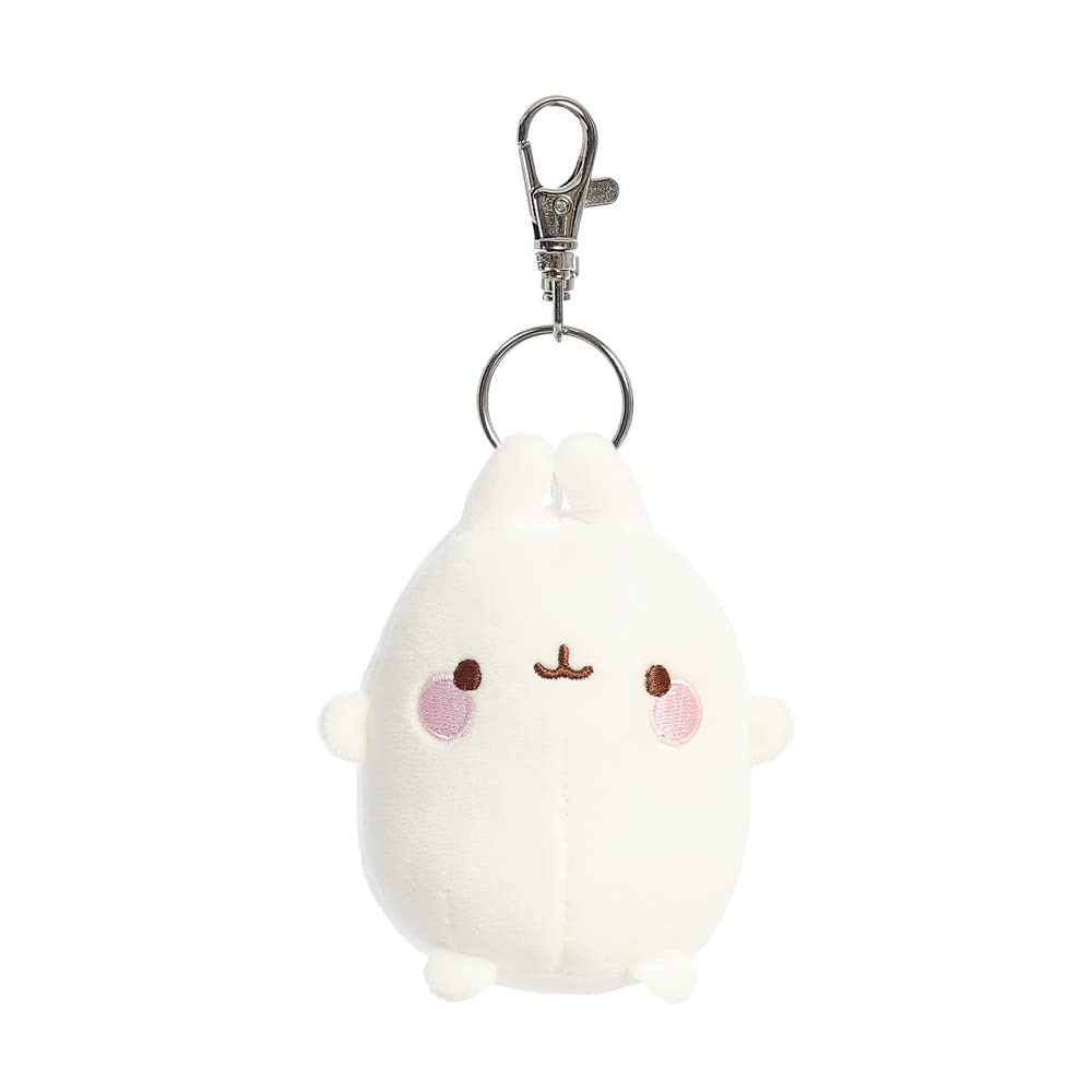 AURORA Molang Key Clip - 4 Inch Soft Toy | White | Recommended 12 Months+ 1