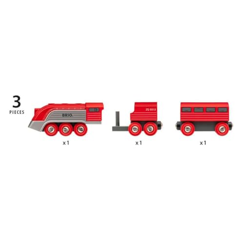 Brio Streamline Train - Retro-Futuristic Wooden Train Set for Ages 3+