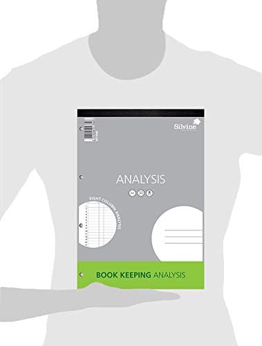Silvine A4 Book Keeping Analysis Pad, 80 Pages Printed 'Analysis' 8 Columns - Re