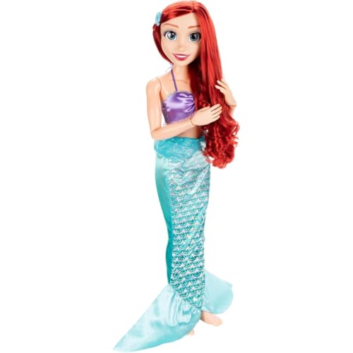 Disney Princess Ariel Playdate Doll by Jakks Pacific - 32-Inch Tall | Fully Poseable | Includes Accessories