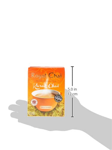 Royal Chai Premium Instant Karak Chai (Sweetened) - 10 Count Box