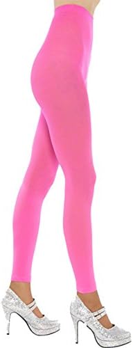 Smiffys Opaque Footless Tights - Neon Pink