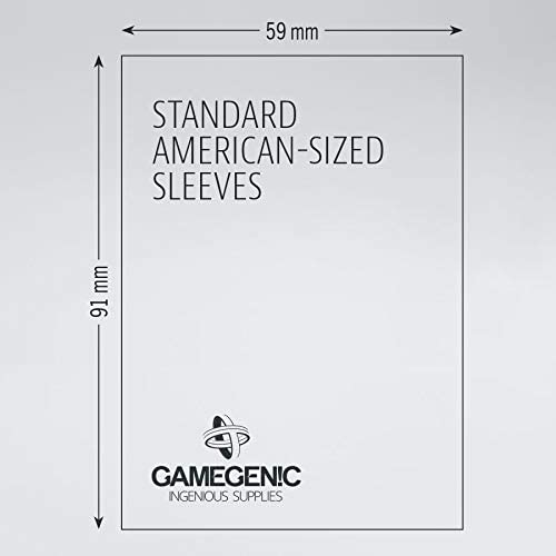 Gamegenic 50 Pack Green Matte Board Game Sleeves 59 x 91 mm