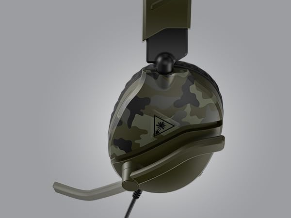 Turtle Beach Recon 70 Camo Green Gaming Headset – 40mm Speakers, Flip-Up Mic, Compatible with Xbox, PS5, PS4, Switch & PC