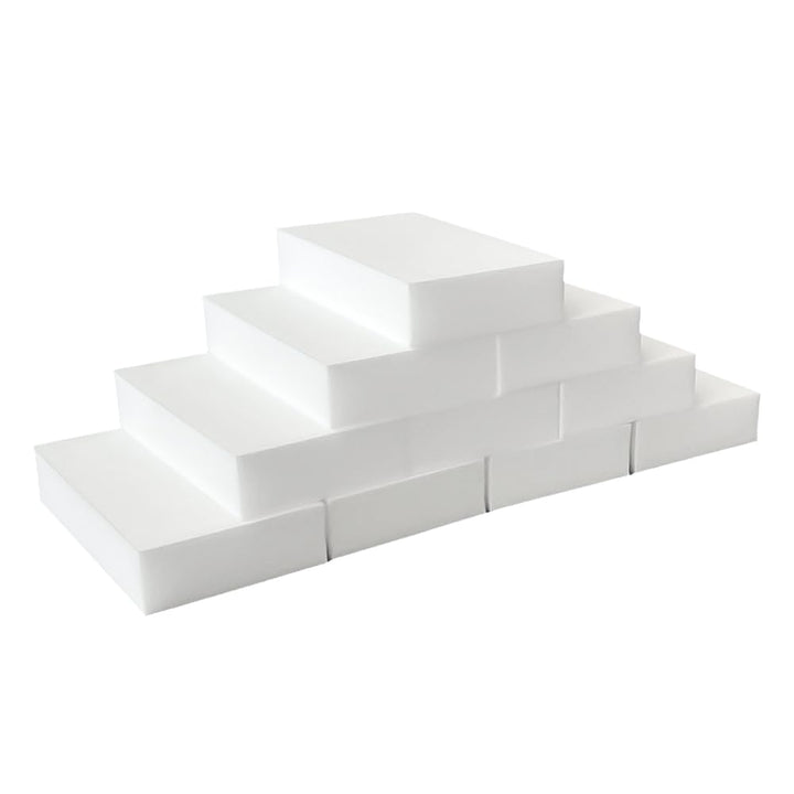 FABRIO Cleaning Eraser Sponges - Pack of 10 (3 Denser) - Melamine Foam for Kitchen, Bathroom & Home
