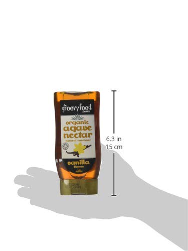 The Groovy Food Company Organic Agave Nectar Vanilla Flavour, Amber, 250ml