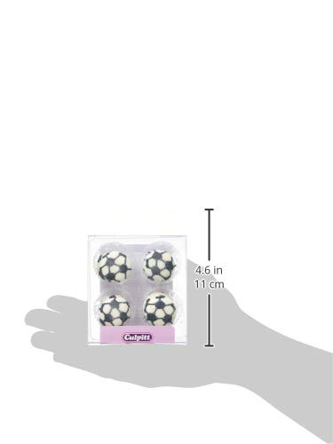 Culpitt - Football Sugar Pipings Edible Cake Decorations Pack of 12
