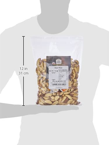 Old India Brazil Nuts 1kg - Natural, Additive-Free, GMO-Free Nuts in Heat-Sealed Freshness Bag