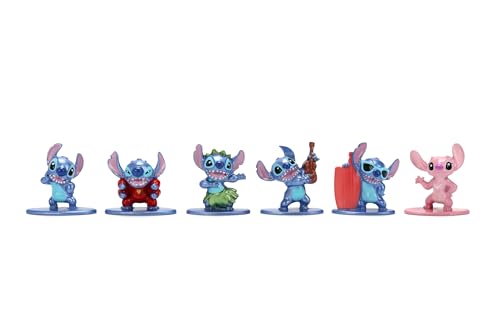 Jada Stitch Nano Metalfigs 6-Pack | 1.65-Inch Die-Cast Figures | Collectible Movie Statues 2