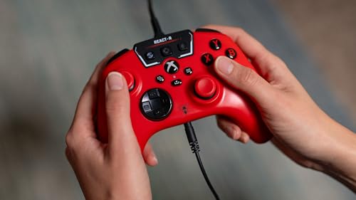 Turtle Beach REACT-R Red Wired Gaming Controller for Xbox Series X|S, Xbox One & PC - Officially Licensed