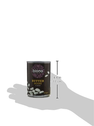 Biona Organic Butter Beans 400g - Vegan, High Fibre, No Added Salt or Sugar