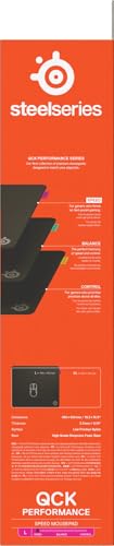 SteelSeries QcK L Performance Speed Gaming Mousepad - 49x42 cm, Extra-Dense 3.5mm Base, Black