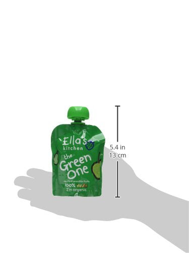 Ella's Kitchen The Green One Smoothie Fruits 6+ Months, Organic Fruit Snack, Pack of 5 (450g)