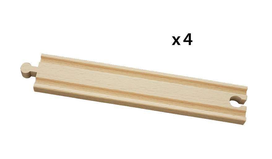 BRIO Long Straights Wooden Train Track - 4 Pieces for Kids 3 Years Up 2