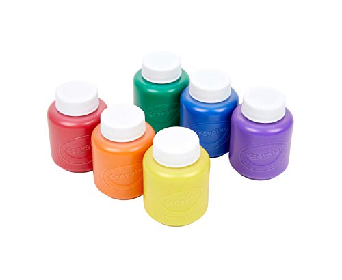 Crayola Washable Kids Paint Set - 6 Non-Toxic Tempera Paints for Ages 3+