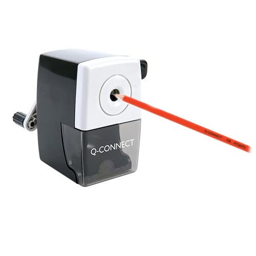 Q-Connect Desktop Pencil Sharpener KF02291 - Black | Handle Operation | Auto-Stop 2