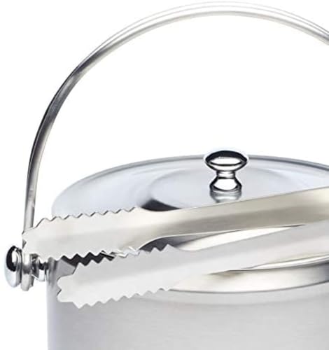 BarCraft - Stainless Steel Ice Bucket with Lid and Tongs - Stylish Ice Container for Cocktails and Drinks 5