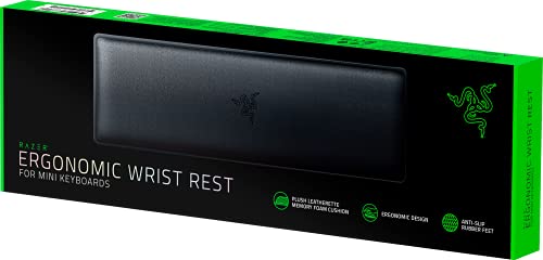 Razer Ergonomic Wrist Rest Mini - RC21-01720100-R3M1 Leatherette Memory Foam Keyboard Wrist Support 17