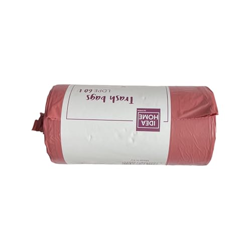 D.RECT 60L Heavy Duty Red Bin Liners - 50 Pack