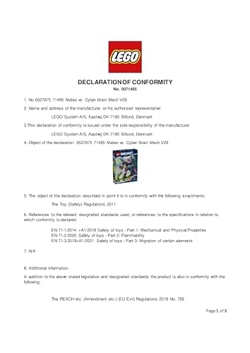 LEGO DREAMZzz 2in1 Mateo vs. Cyber Brain Mech - Rebuildable Robot Playset for 8+ 9