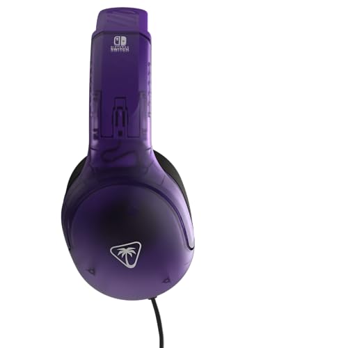 Turtle Beach Airlite Fit Ghost Purple Wired Gaming Headset for Nintendo Switch, 40mm Speakers, Flip-to-Mute Mic