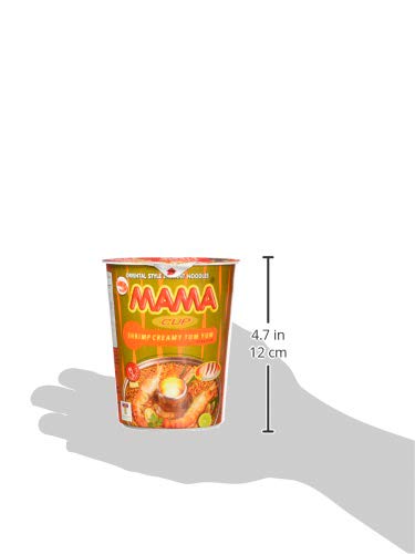 Mama Instant Cup Noodle Creamy Shrimp Tom Yum Flavor 70g - Pack of 12