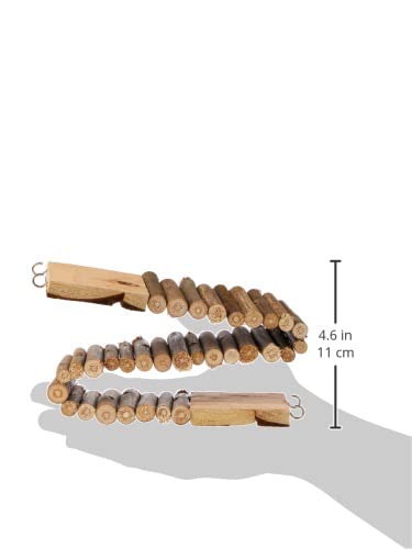 Pet Ting Natural Suspension Bridge Ladder - 55cm Natural Wood | Small Animal Toy | PT453 3