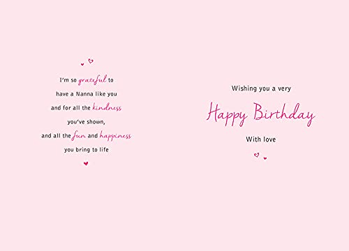 Piccadilly Greetings Traditional Birthday Card Nanna | 7 x 5 Inches | Multicolour 2