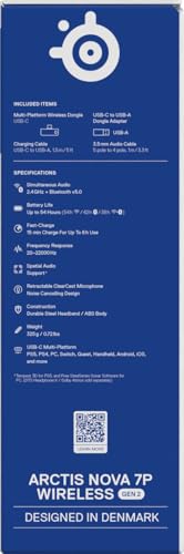 SteelSeries Arctis Nova 7P Wireless Gen 2 - PS5 Gaming Headset with 2.4GHz + Bluetooth 28