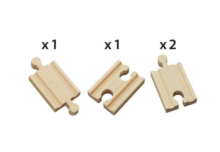 BRIO World Railway Track - Mini Straights Expansion Set 2