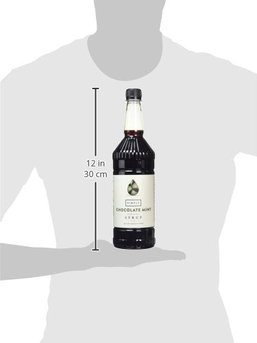 Simply Chocolate Mint Syrup 1 Litre - Vegan, Halal, Nut-Free Flavoured Beverage Syrup 8