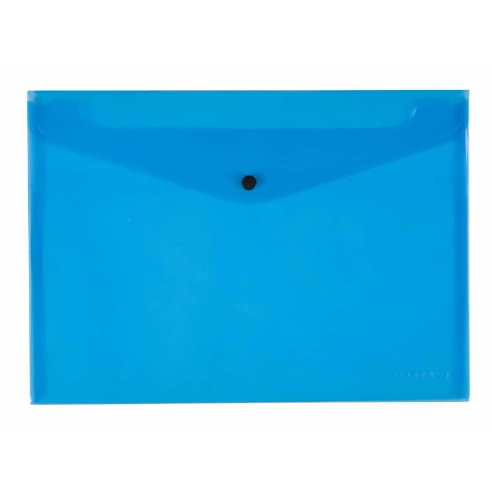 Q-Connect Polypropylene A4 Document Folder - Blue, Pack of 12 | Holds up to 150 Sheets 4