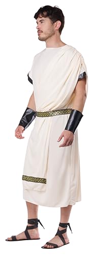 California Costumes Men's Deluxe Classic Toga Costume | White | One Size