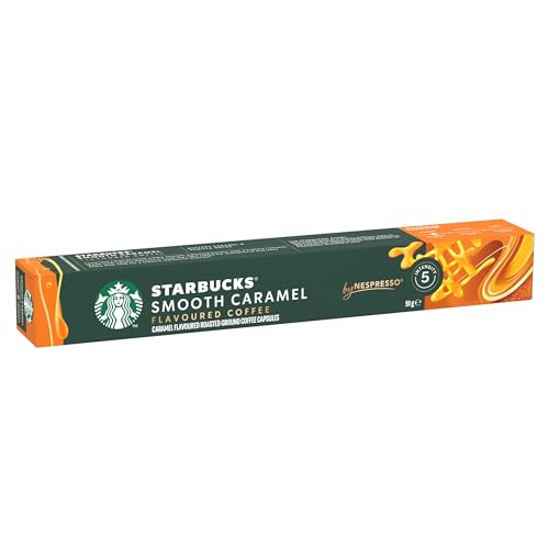STARBUCKS - Smooth Caramel Flavoured Coffee by Nespresso, Blonde Roast, Single-Serve Capsules