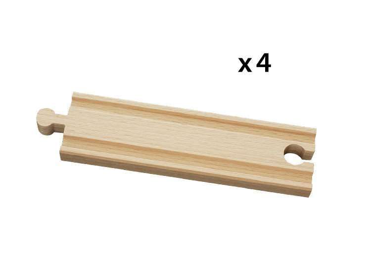 BRIO World Medium Straights Wooden Train Track for Kids Age 3 Years Up 3