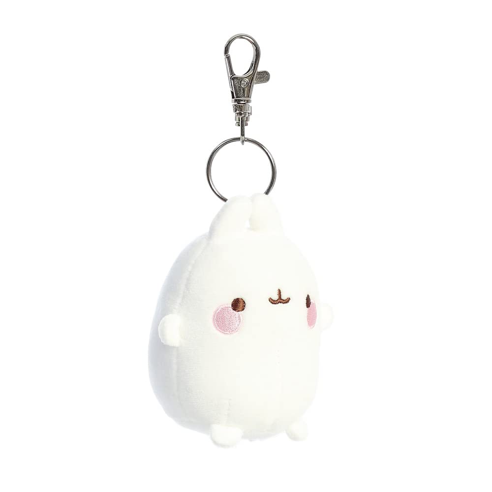 AURORA Molang Key Clip - 4 Inch Soft Toy | White | Recommended 12 Months+ 2