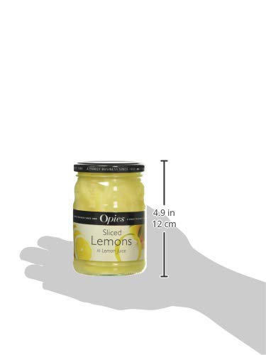 Opies Sliced Lemons in Lemon Juice - Preserved Lemon Slices, 350g Jar