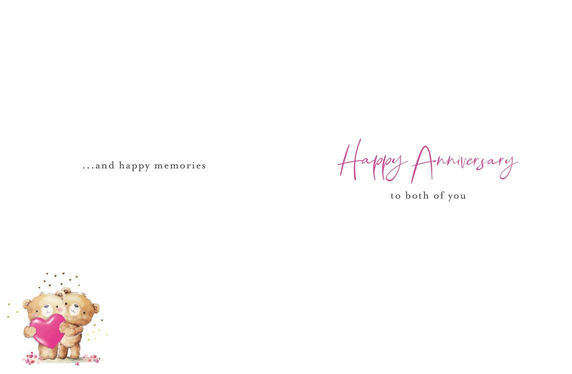 Piccadilly Greetings Anniversary Card - Gold, 8 x 6 Inches | Designed & Made in the UK