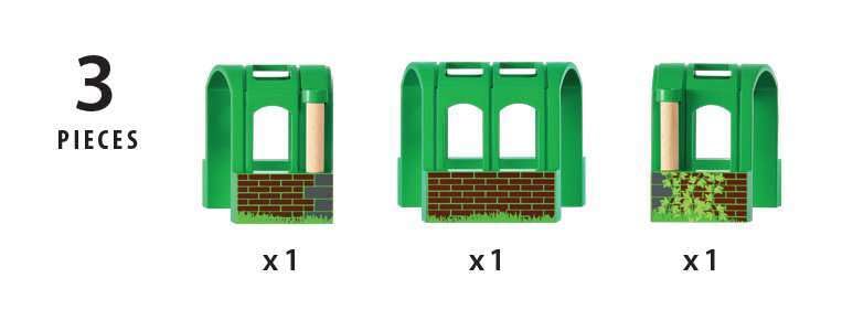 BRIO World Flexible Tunnel Wooden Railway Accessory Set for Kids 2