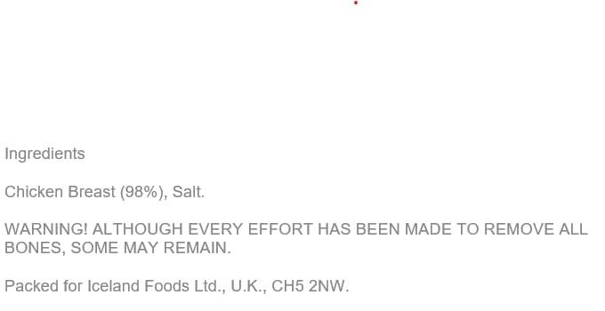 Iceland Frozen Sliced Chicken Breast - Steam Cooked, High Protein | 400g