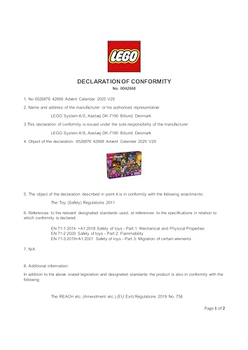 LEGO Friends Advent Calendar 2025 - 24 Days of Festive Building Fun for Kids 6+ 12