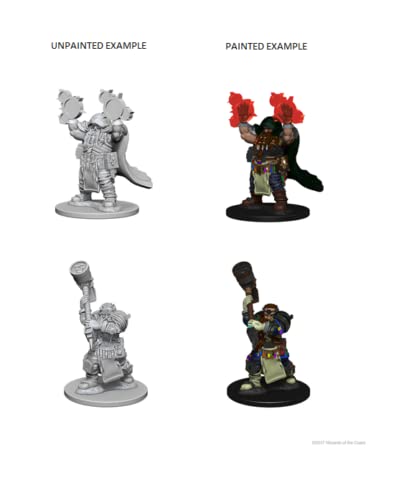 Dungeons & Dragons Nolzur's Marvelous Unpainted Miniatures - Dwarf Male Cleric | Preprimed Plastic Figure 3