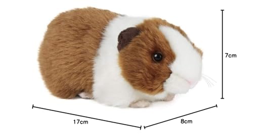 Living Nature Soft Toy - Plush Guinea Pig with Sound, 20cm, Brown 6