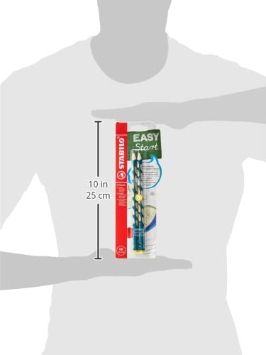 STABILO EASYgraph Ergonomic Graphite Pencil for Left-Handed Users | HB Lead | Pack of 2 | Petrol 3