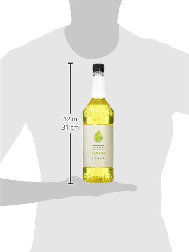 Simply - Banana Syrup Vegan & Nut Free Flavoured Syrup for Coffee, Cocktails, Baking