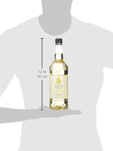 Simply White Chocolate Syrup 1 Litre - Natural Vegetarian Beverage Syrup