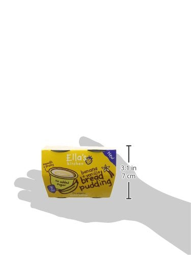 Ella's Kitchen Organic Banana & Vanilla Bread Pudding, 4 x 80g