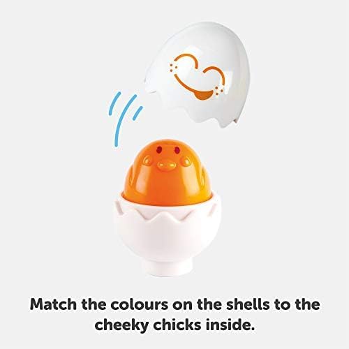 Toomies Versteck- und Quietsche-Eier – Sensorisches Form- und Farbsortierspielzeug für Kleinkinder von 6–36 Monaten 3